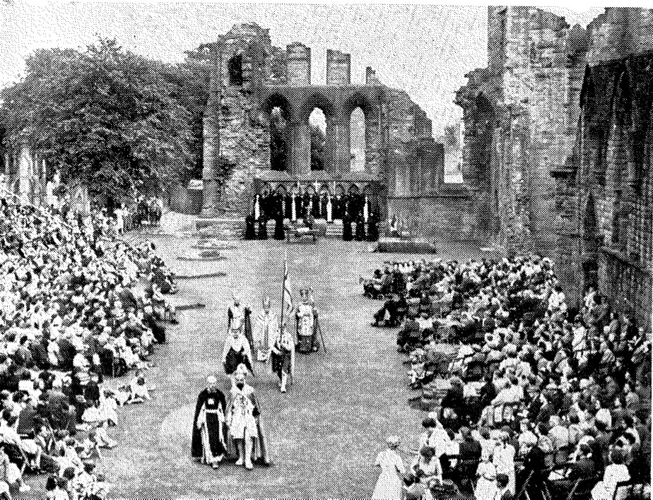 Arbroath, Photograph of the main scene in 1949 showing the Abbot of Aberbrothnock 