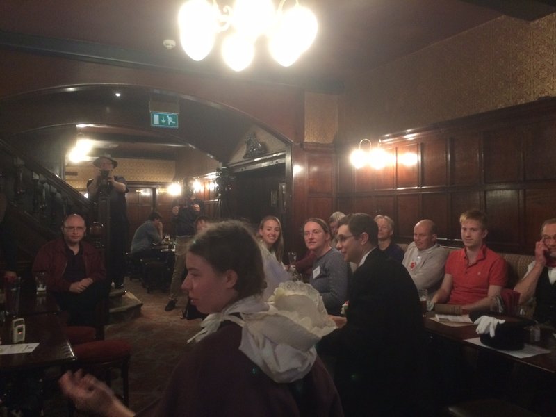 Re-enactment at the Red Lion Pub, Soho