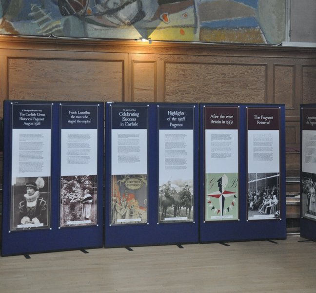 Exhibition Boards (Carslisle) at the Cecil Sharp House Pageants Day, August 2021