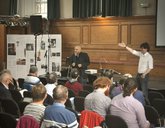 Professors Mark Freeman and Paul Readman at the Pageants Day, Cecil Sharp House, August 2021