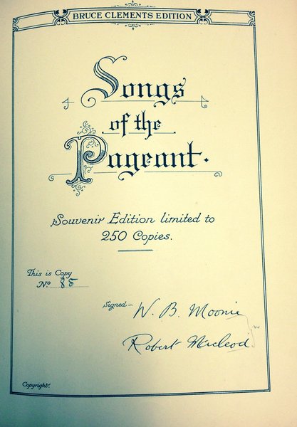 Scottish Historical Pageant (1927) - Front cover of music souvenir