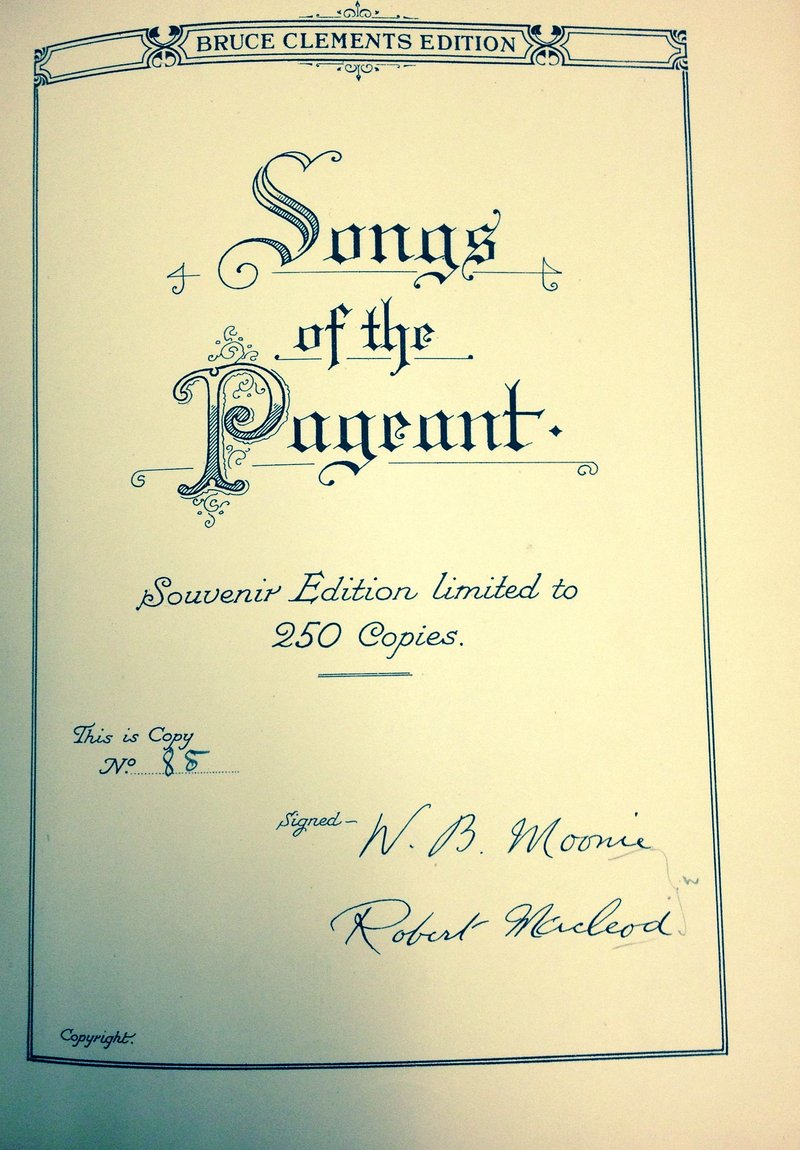 Scottish Historical Pageant (1927) - Front cover of music souvenir