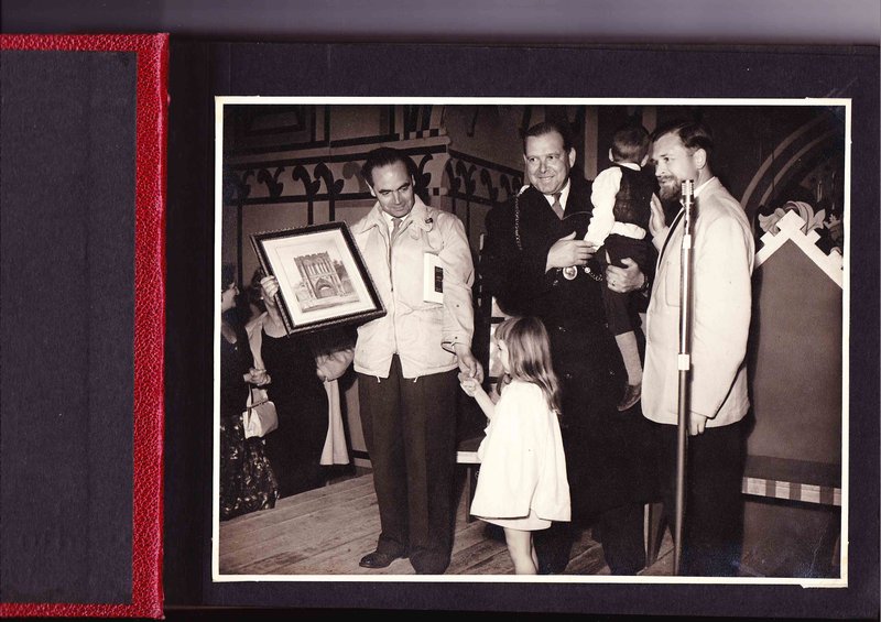 Janet Downton presenting an award following the Bury St Edmunds Pageant of Magna Carta 1959