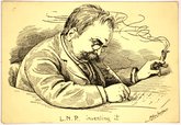 Postcard: “L.N.P. Inventing it”: Warwick County Record Office CR367/35/10. Credit: S. John Austin