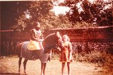 Peter Wood on horseback